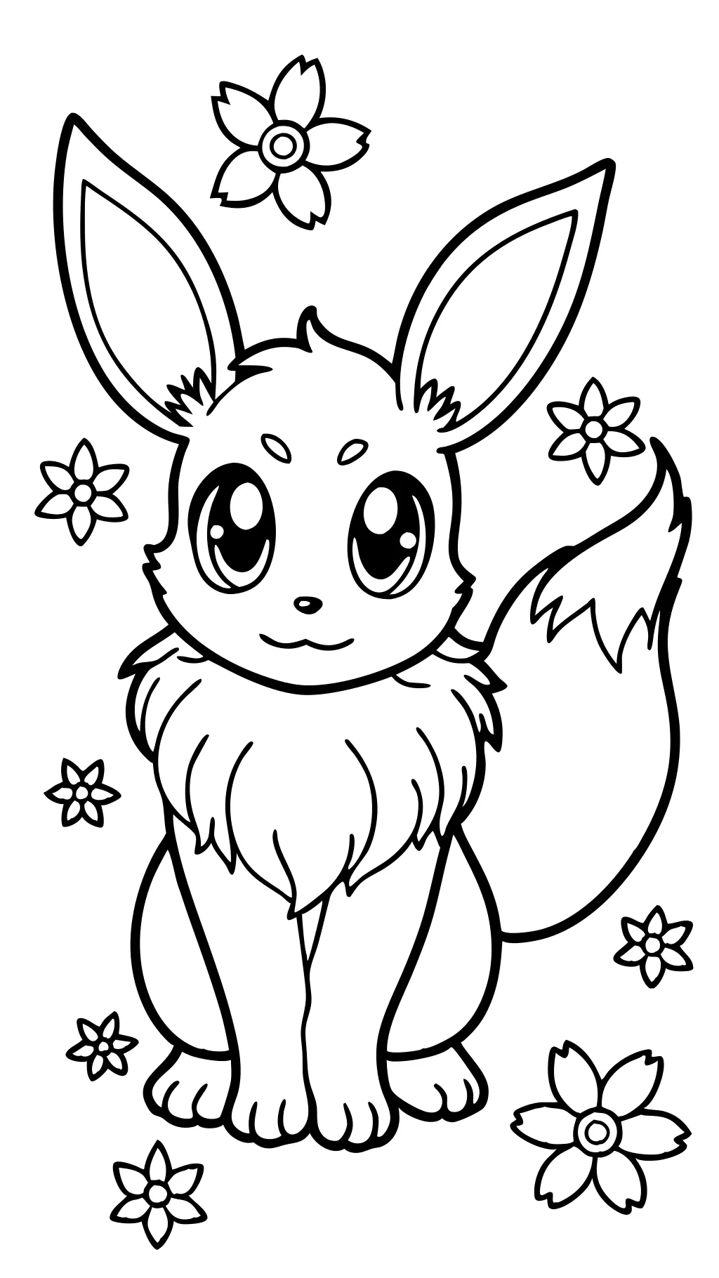 coloriage de pokemon imprimable Eevee